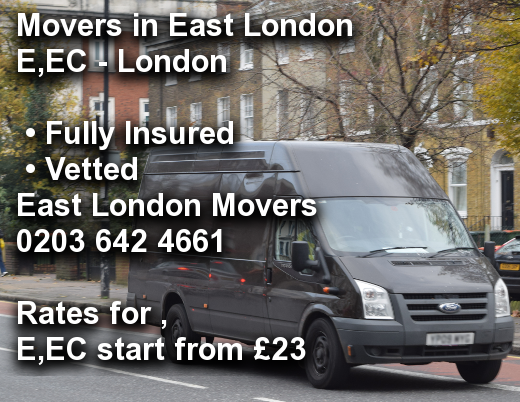 Movers in East London E,EC, 